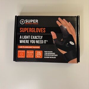 NEW Super Brand Tools, Supergloves, LED Flashlight Gloves
